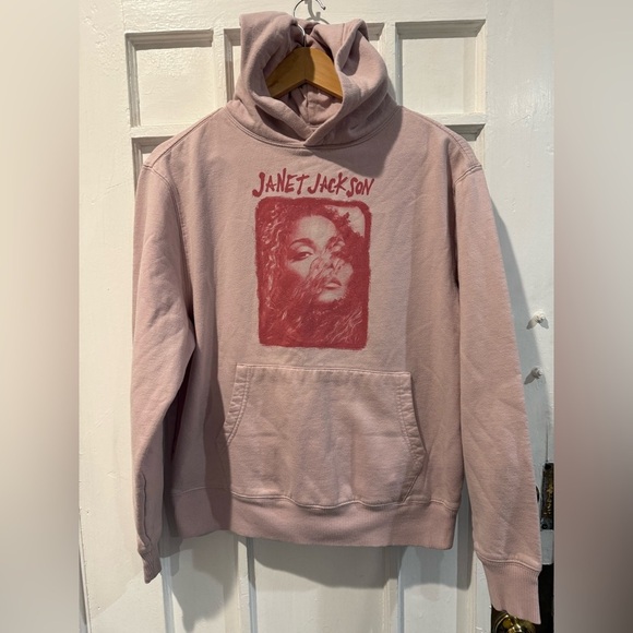Janet Jackson Sweaters - JACKSON Dusty Pink Graphic Hoodie